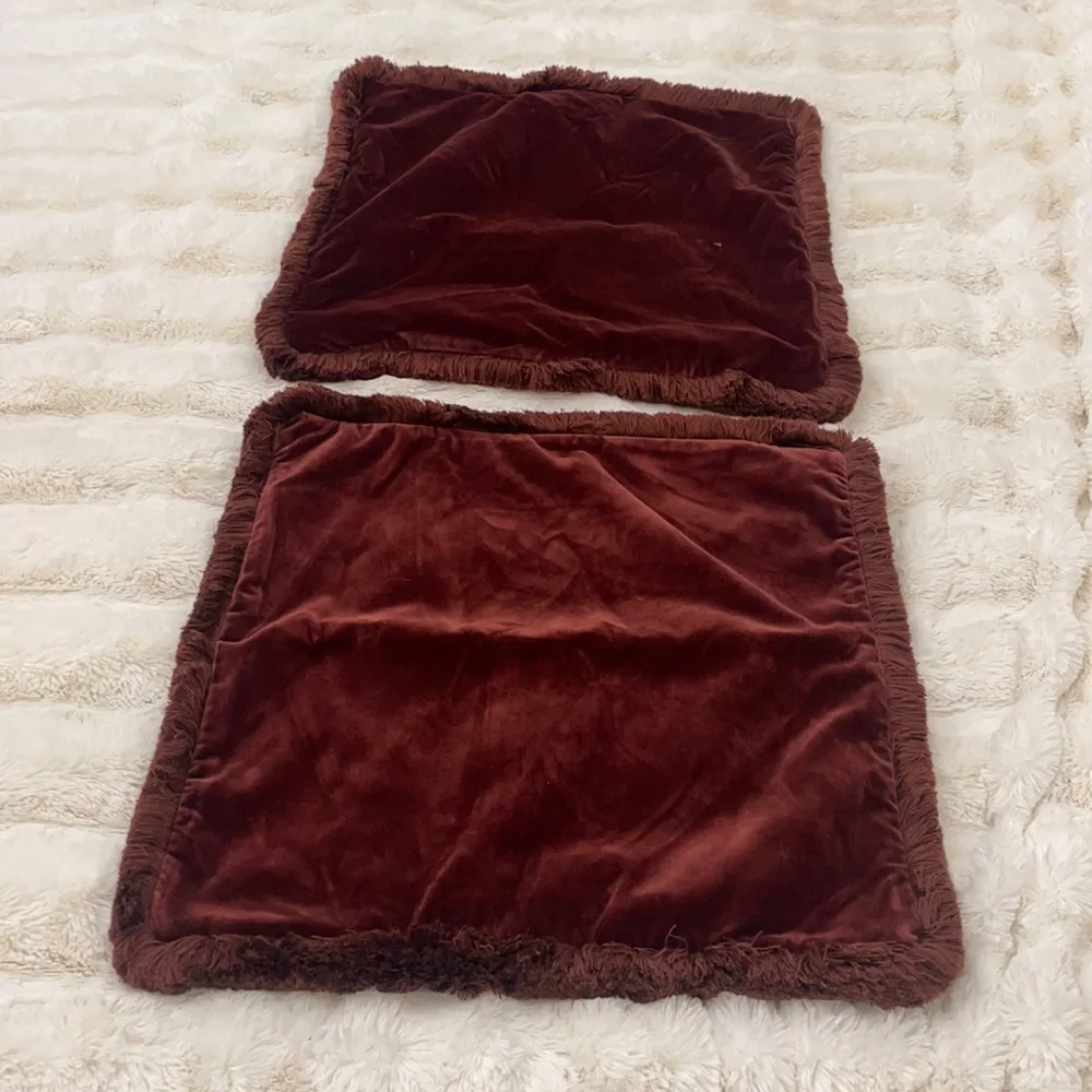 BALLARD DESING Fringed Signature Velvet Pillow set